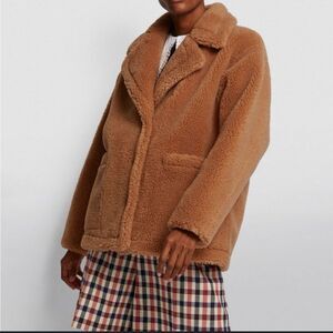 Stand Studio Coat Womens EU36 The Marina Faux Shearling Teddy Jacket Cozy Chunky